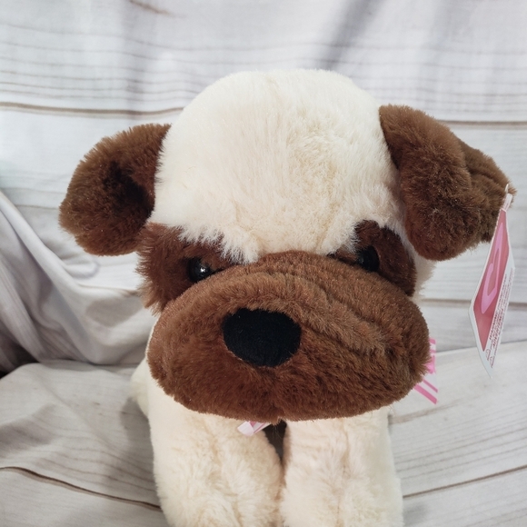 Hugfun Valentine Puppy Love Bulldog Pug Dog Plush Stuffed Toy 14 Inch 2017 - Picture 2 of 12